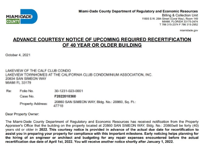 40 year Recertifications